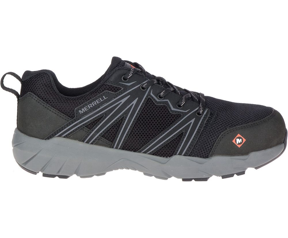 Buty Sportowe Merrell Męskie Czarne - Fullbench Superlite Alloy Toe Wide Width - 417398-BNY